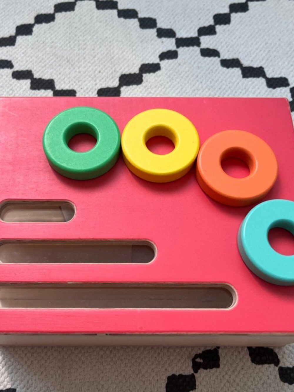 Lovevery Count and Slide Ring Chute Wooden Toy